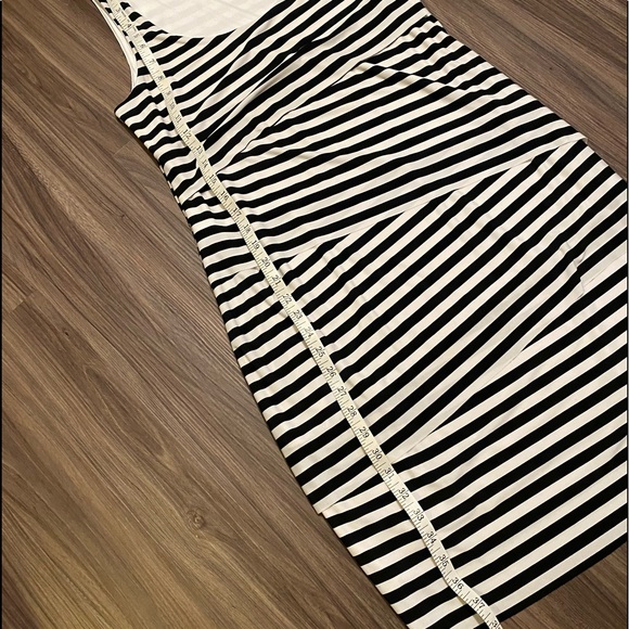 Creme & Black Striped Tank Party Dress - Picture 7 of 8